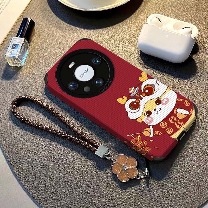 适用华为挂绳龙年新年款红色