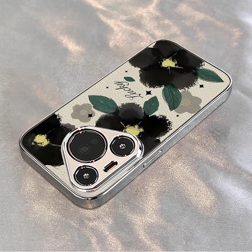 适用华为pura电镀墨韵繁花
