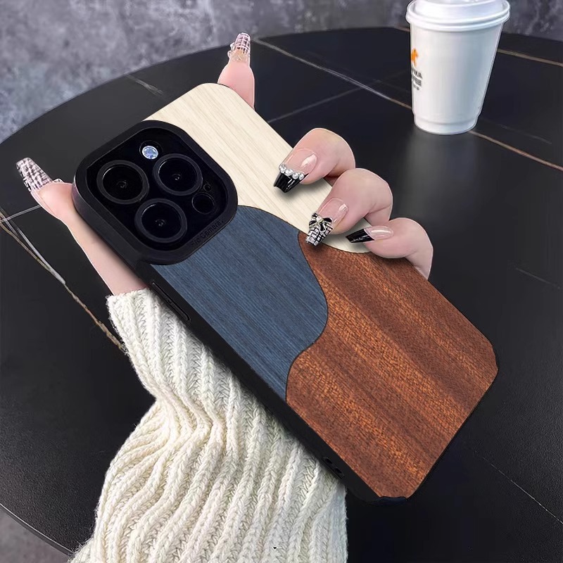 适用苹果牙签纹复古创意拼接纹