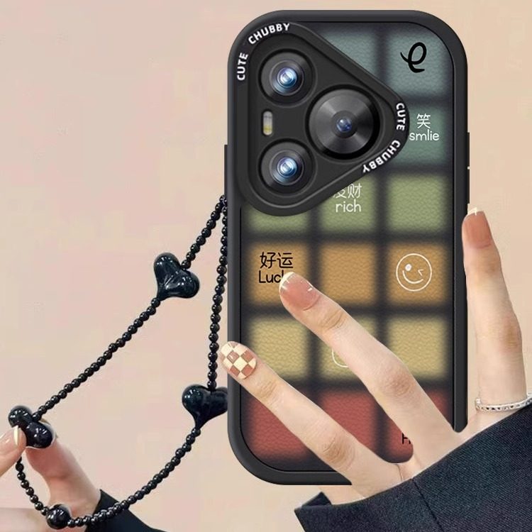 渐变格子适用华为pura70手机壳新款p70pro保护套小羊皮p60全包防摔带挂绳mate60pro硅胶时尚网红70ultra女神,3C数码配件,手机保护套/壳,淘宝优惠券,粉丝福利购,淘宝优惠卷