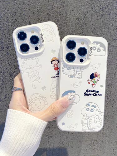 苹果蜡笔小新卡通可爱情侣款