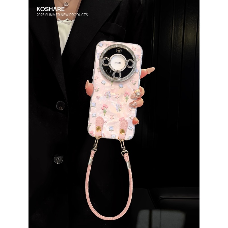 适用华为mate硅胶唯美郁金香花朵