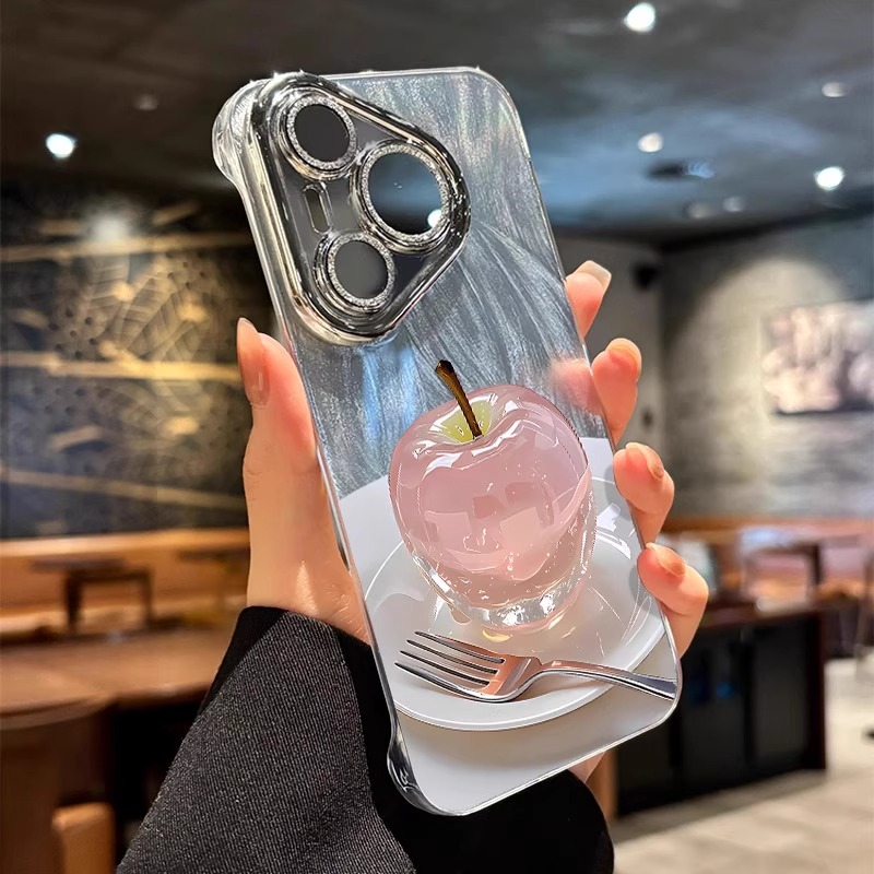 适用华为pura硅胶水晶苹果