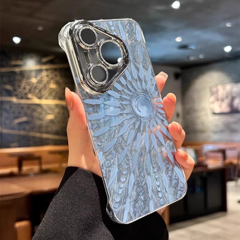 适用华为pura硅胶蓝色太阳图腾