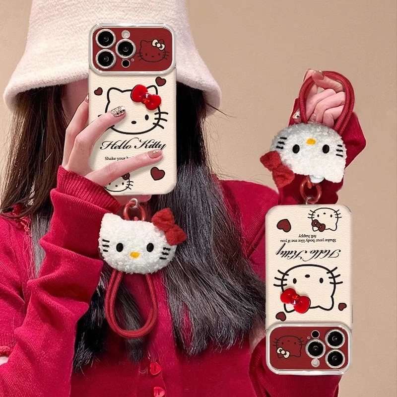 适用苹果小羊皮凯蒂猫带手链