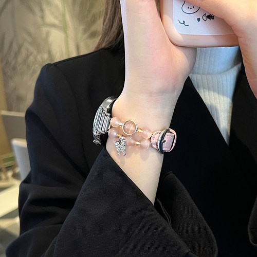 学长家新款猫眼串珠间皮表带女生