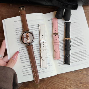 vivo x2mini手表带高级感vivowatch5智能运动手环iqoowatch5女士秋冬1时尚 watch5手表链真皮 watch 适用oppo