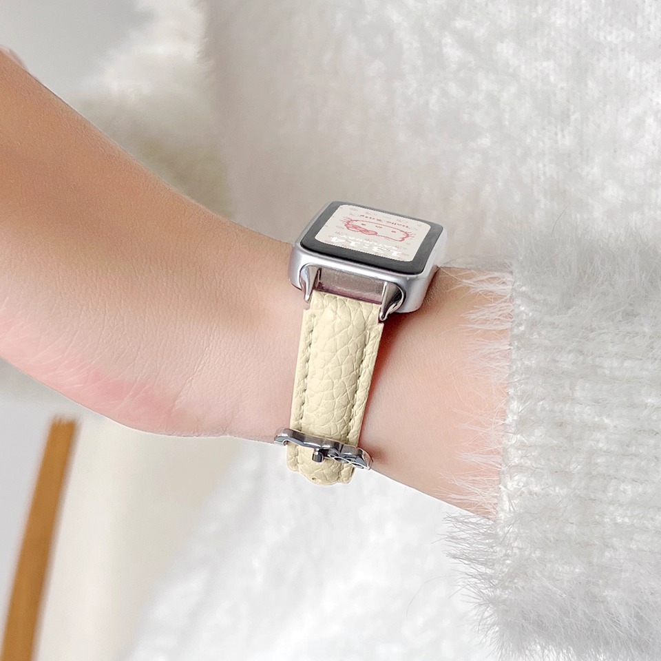 学长家新款秋冬荔枝纹kt猫手表带