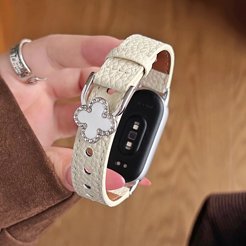 学长家新款时尚四叶草荔枝纹表带