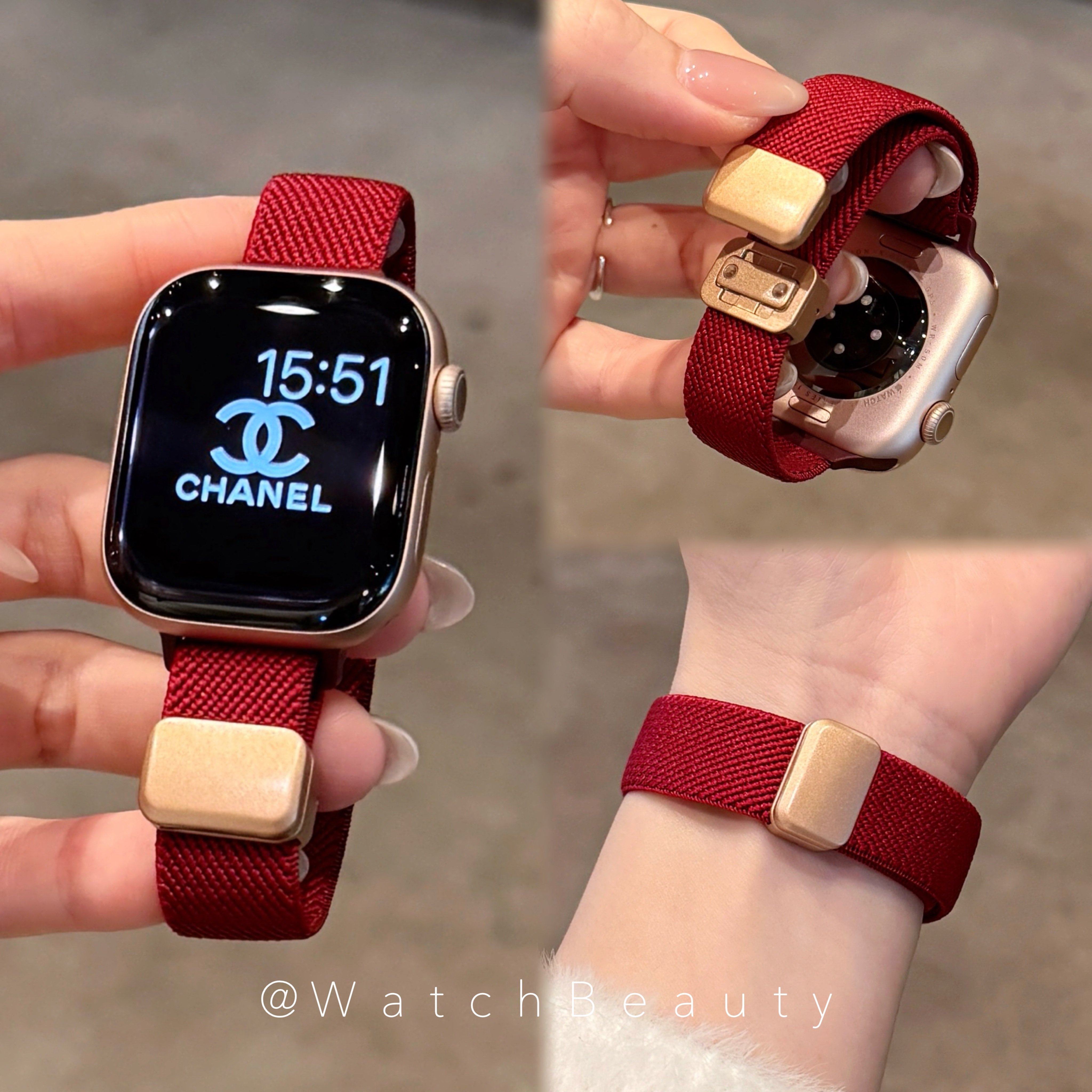 适用iwatchs11手表带新品编织磁吸applewatchs10韩系质感s9苹果智能运动手表链se老钱风秋冬8红色创意7高级感,智能设备,智能手表手环表带/腕带,淘宝优惠券,粉丝福利购,淘宝优惠卷