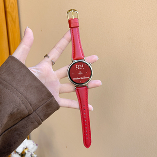 高级感腕表带3高端精致2真皮 watchgt5智能运动女士专用手表链watch4pro女款 适用华为watch gt6手表带秋冬新款