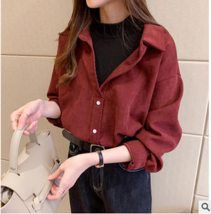 Turtleneck Piece Loose Shirt女假两件式 Fake 高领宽松衬衫 Two