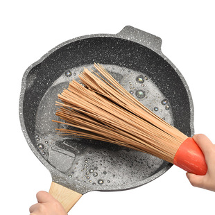 厨师专用锅刷木柄清洁刷商用老式炊帚长柄刷厨房洗锅洗锅刷酒店饭