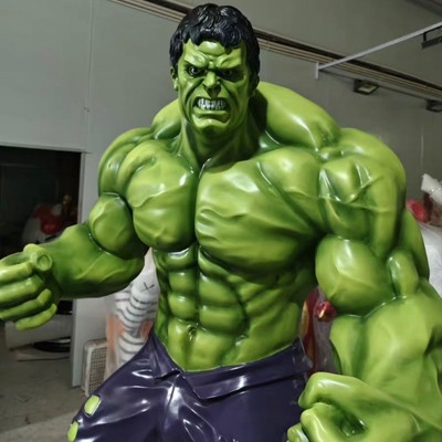 超大绿巨人手办 浩克复仇者联盟 2米高大型摆件 玻璃钢树脂雕像