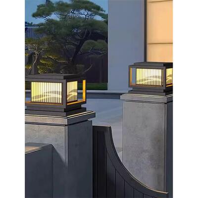 铝材太能柱头灯户防31334水别墅灯大门围墙门柱灯庭院柱子阳灯围