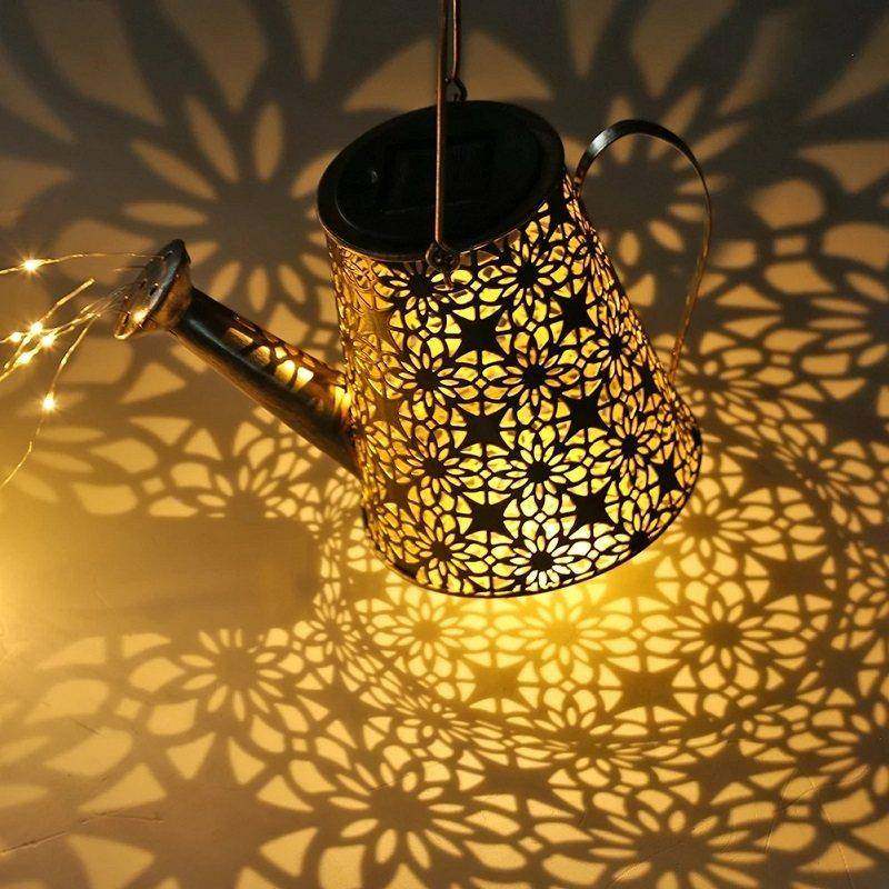 太阳灯能庭院灯光影园水壶灯灯花别墅景观镂空装饰防水水壶灯挂灯,家装灯饰光源,草坪灯,淘宝优惠券,粉丝福利购,淘宝优惠卷