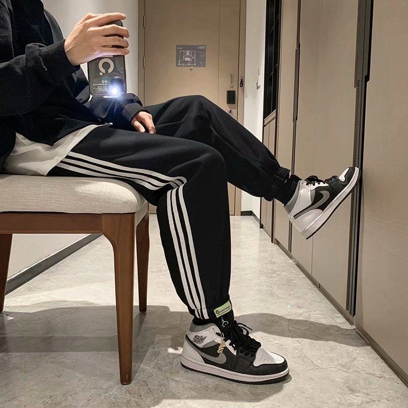 New casual pants Korean harem trend slim fit men's Capris simple and fashionable