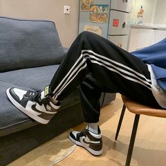 Trend slim simple Japanese casual pants versatile Capris men's fashion new Korean popular