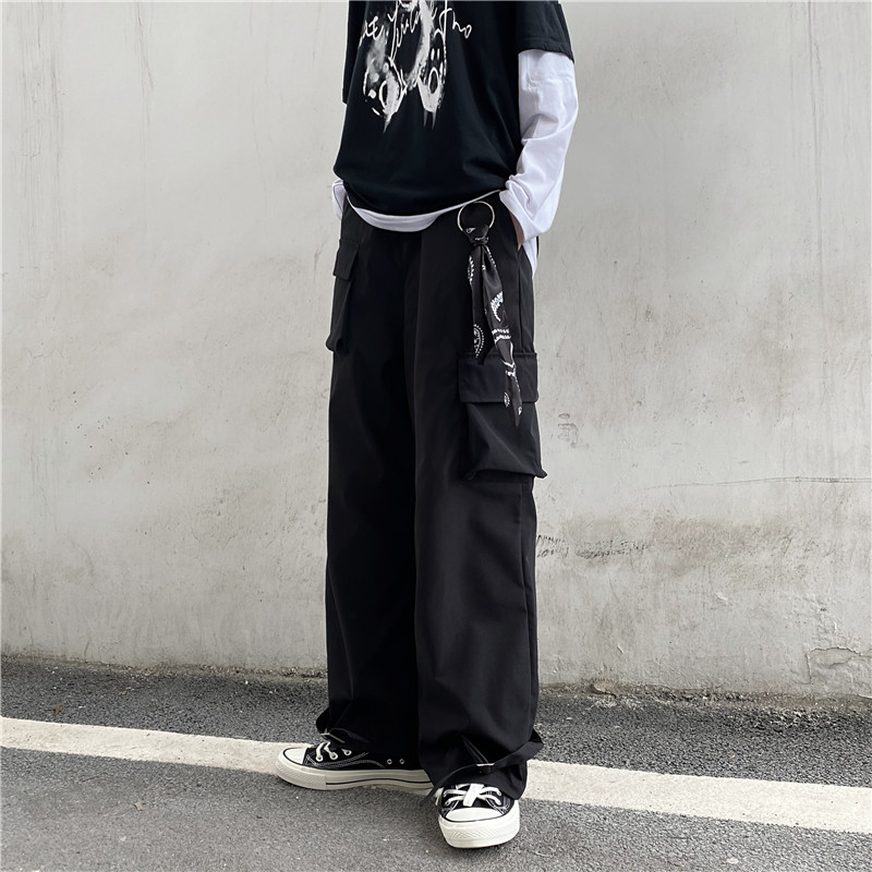 Original autumn fashion retro locomotive multi-functional tooling casual pants hanging fashion