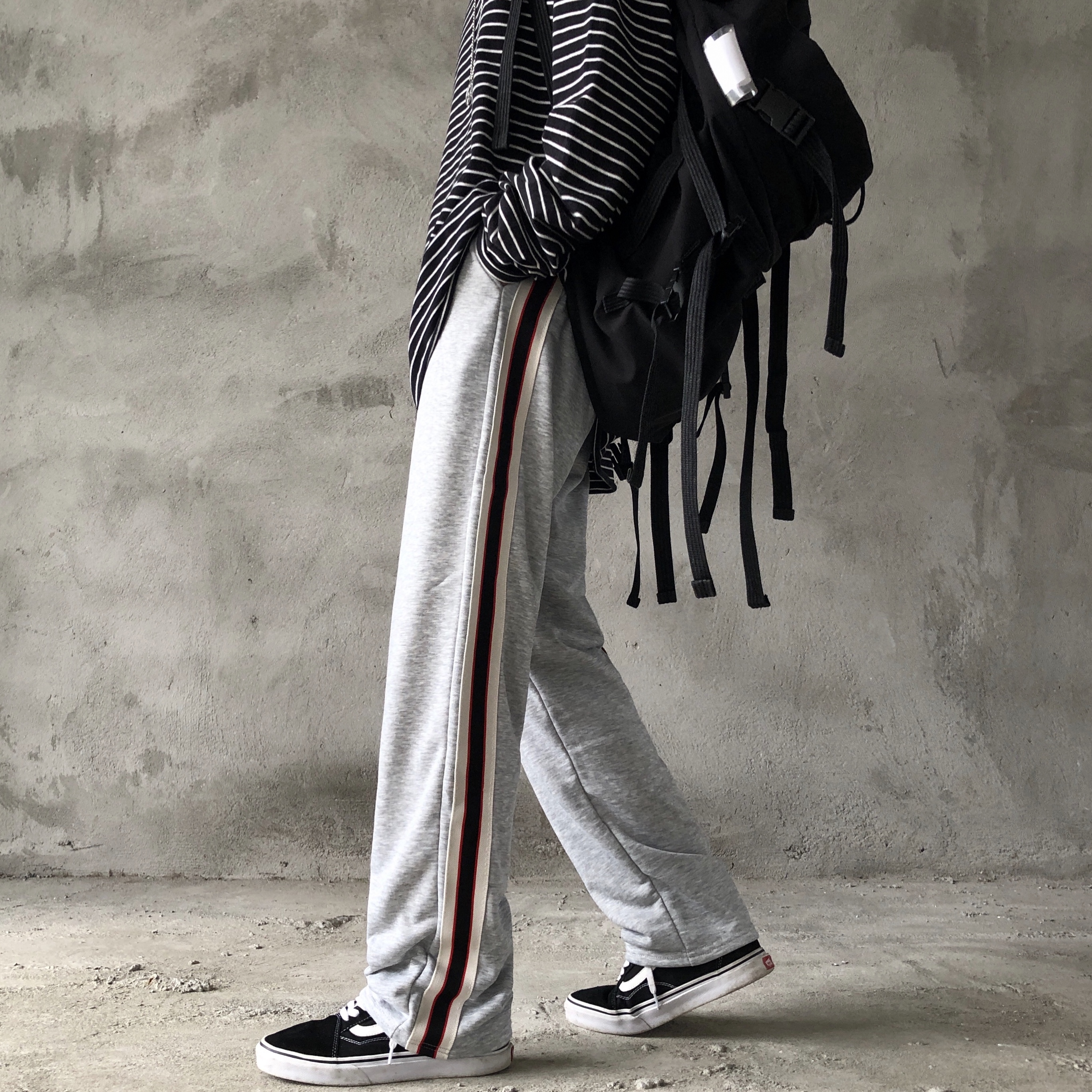 New high street color pants for men's and women's casual sports