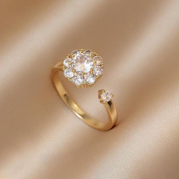 时来运转开口旋转戒指女高级感食指轻奢超闪幸运白钻粉钻锆石戒指,金属材料及制品,金属结构件,淘宝优惠券,粉丝福利购,淘宝优惠卷