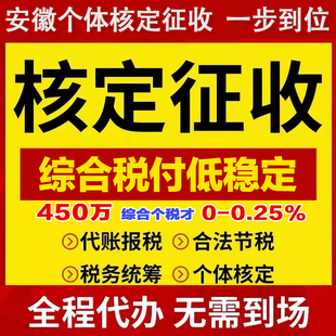 个体户核定征收税务筹划公司节税双免大额园区合理避税税务合规