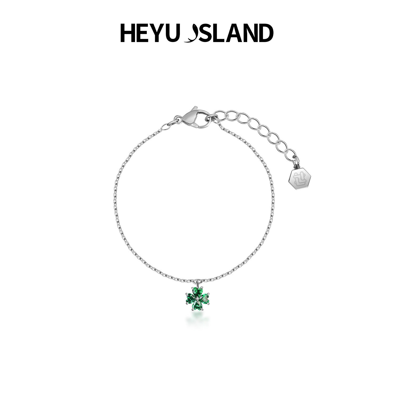 秋鱼奈橙菜推荐520七夕礼物黑鱼岛幸运草心形高级气质四叶草手链