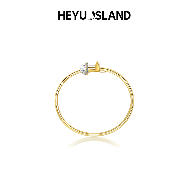 黑鱼岛图钉玛瑙弹力开口手镯