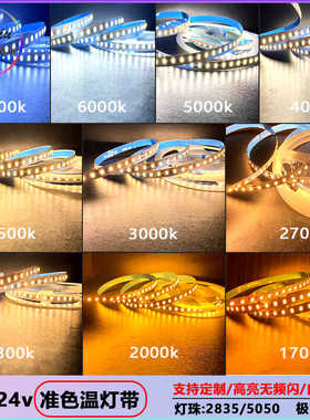 LED色温12v24v1700k2000k2300k2700k3000k4000k5000k6000k灯带条