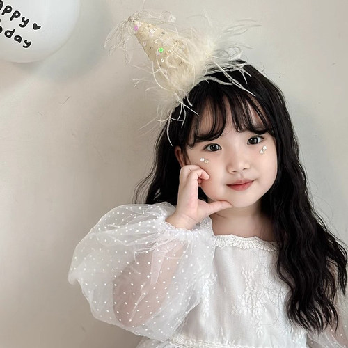 网红女孩周岁公主宝宝派对头饰