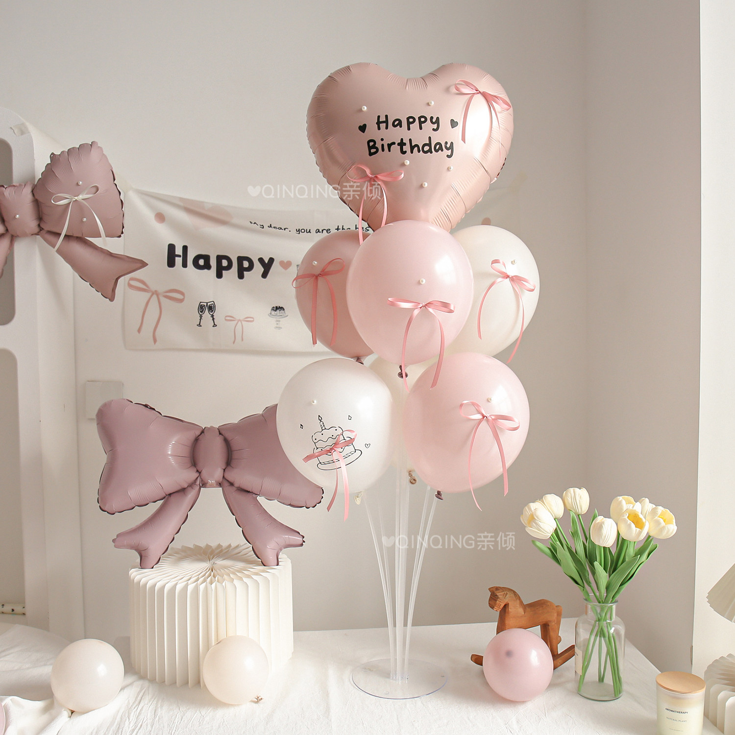 ins女童家庭版生日布置气球儿童宝宝背景墙场景装饰氛围感道具2岁,节庆用品/礼品,节日装扮用品,淘宝优惠券,粉丝福利购,淘宝优惠卷