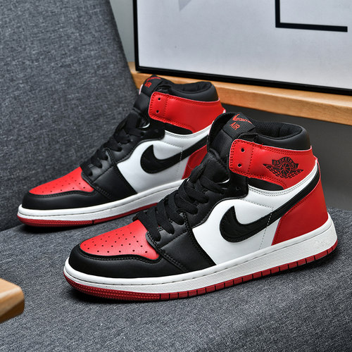 莆田aj男鞋aj1黑红脚趾高帮鞋子男款运动鞋男士板鞋秋季情侣女鞋