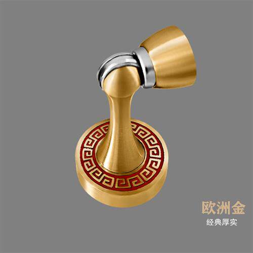 新中式全铜门吸卧室门黄铜家用防撞墙门碰卫生间吸门器门挡复古
