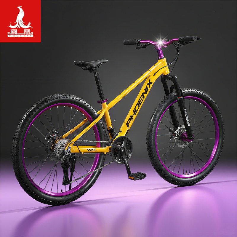 凤凰铝合金山地自行车变速单车成人青少年越野蓝图变速赛车土坡车