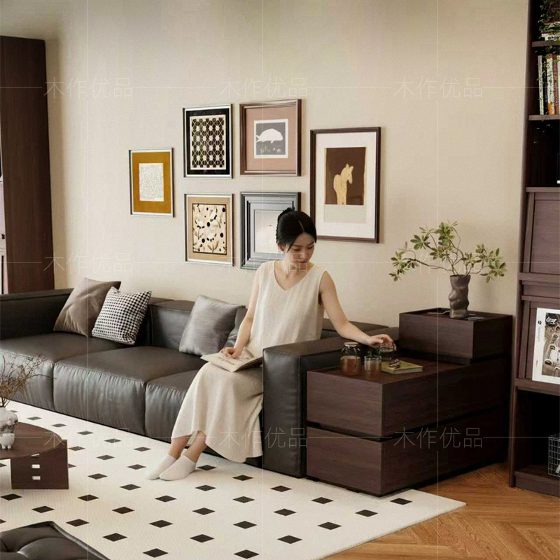 中古风边几柜客厅沙发边柜侧边几