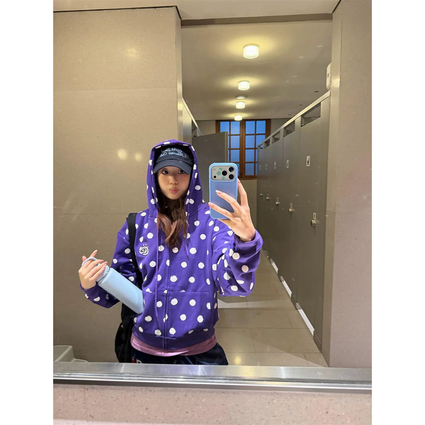 美式高街宽松薄款连帽外套女