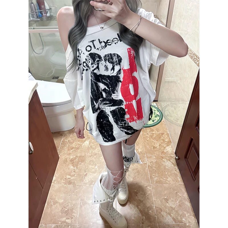 美式辣妹设计感别致y2k上衣