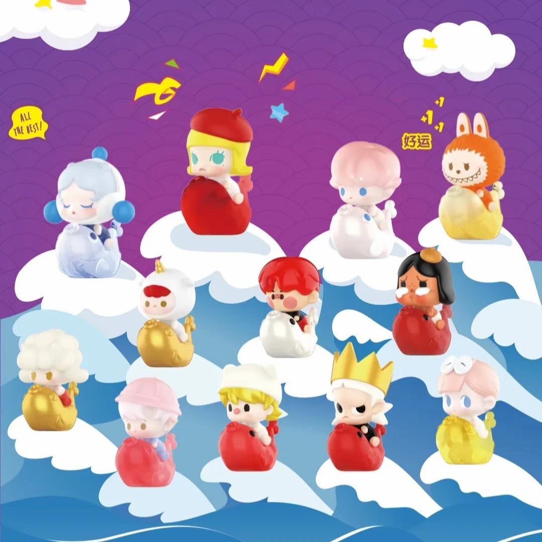 POPMART泡泡玛特popbean小萌粒遇见锦鲤系列盲盒潮玩手办摆件礼物