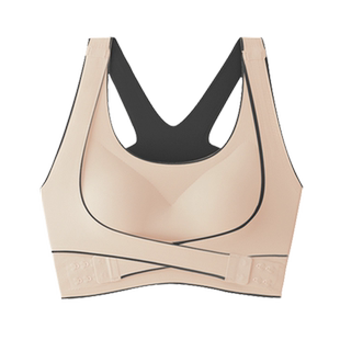 洋奢塑形防下垂女士内衣无钢圈大胸显小聚拢收副乳运动防震文胸罩