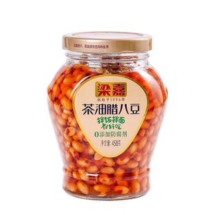 梁嘉茶油腊八豆458g老坛酸菜茶油剁辣椒湖南特产腊八豆懒人下饭菜