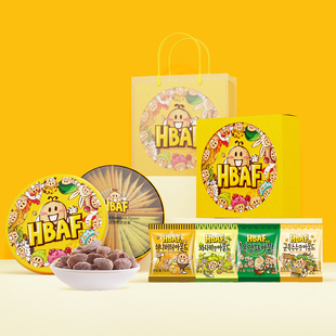 HBAF芭蜂坚果巴旦木福气桶节日送礼零食礼包新年礼盒 圣诞礼盒