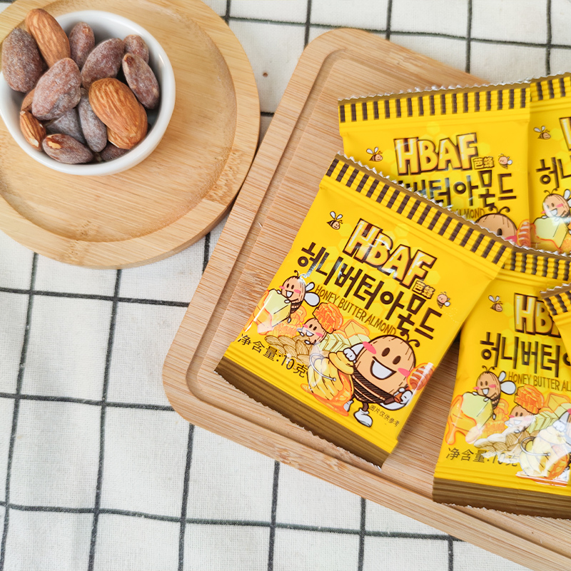 【双11抢先购】hbaf芭蜂蜂蜜黄油味扁桃仁韩国坚果零食独立包装