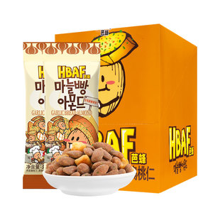 HBAF芭蜂蒜香黄油烤面包扁桃仁休闲非油炸坚果膜片吐司解馋小零食