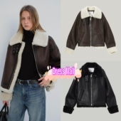 现货秒发 复古翻领宽松皮毛一体机车服皮衣外套 新款 Dunst 24冬季