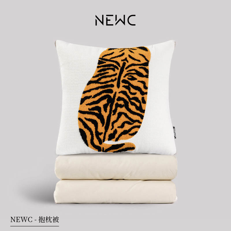 新宸优品可爱卡通老虎高端抱枕被子两用女生办公室睡觉多功能靠枕