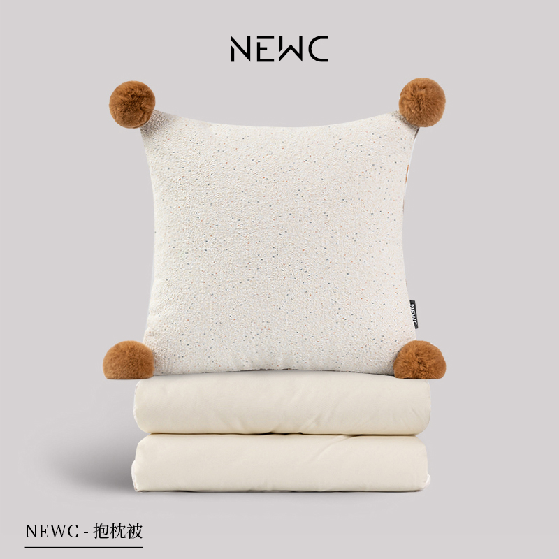 黄色抱枕被子新宸优品