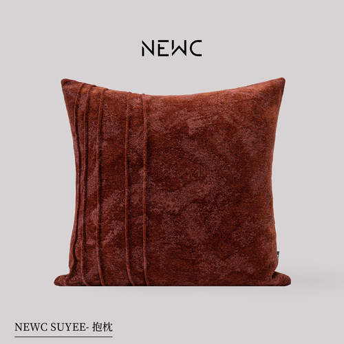 新宸优品抱枕新年圣诞红色折边