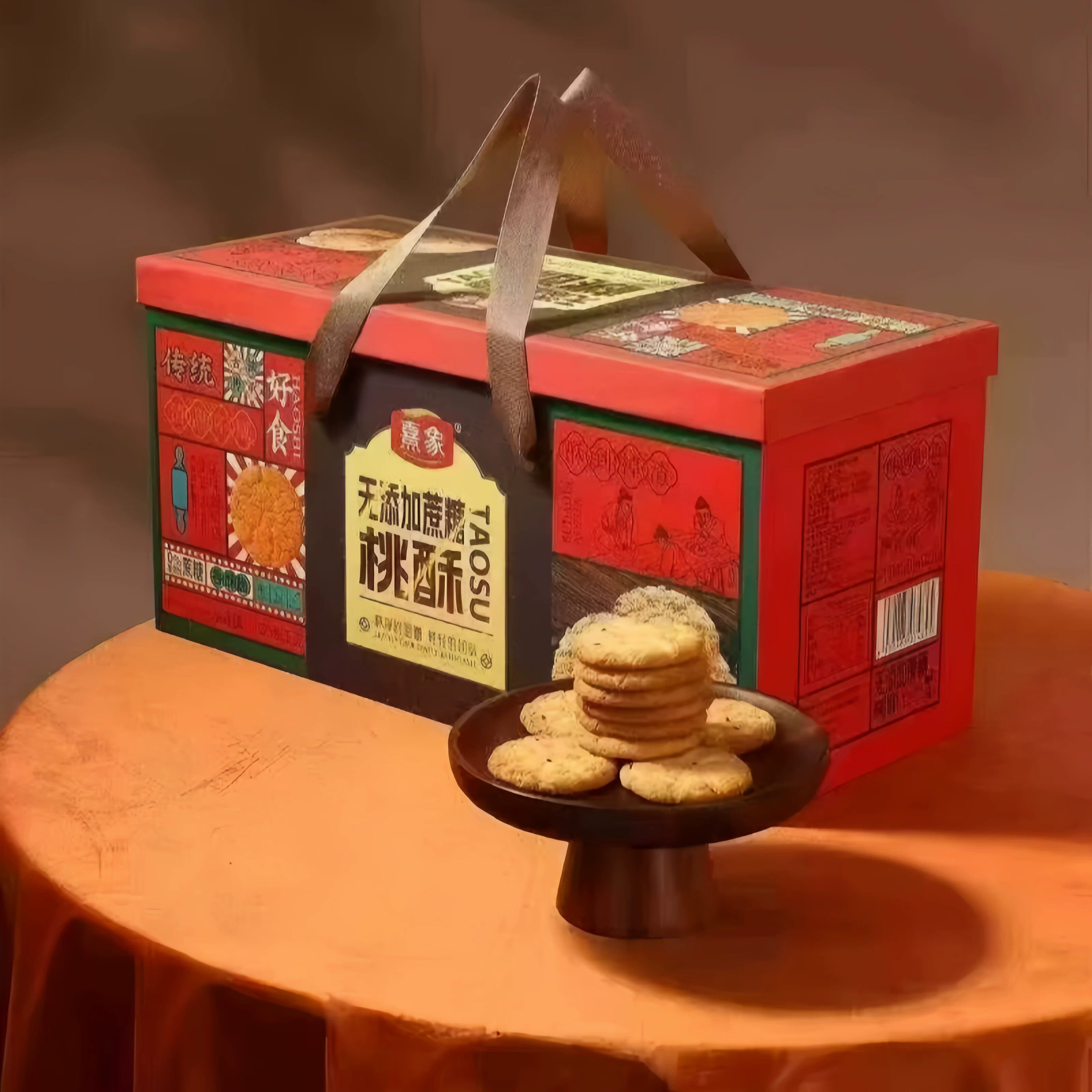 熹象无添加蔗糖桃酥饼干老式糕点独立小包装老年人早餐点心零食