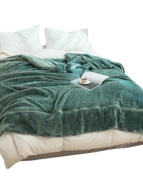 法HW162012兰绒毛毯办被子冬季加厚双层瑚绒室毯子床单人公午睡沙