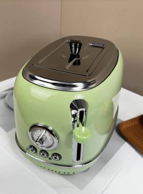 口两片全自动出功能多士炉吐司机用烤面家包早餐机复古多Toaster